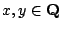 $x,y\in\mathbf{Q}$