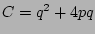 $C=q^{2}+4pq$