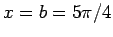 $x=b=5\pi/4$