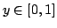 $y\in[0,1]$
