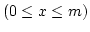 $(0\leq x\leq m)$