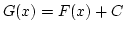 $G(x)=F(x)+C$