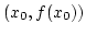 $(x_0,f(x_0))$