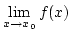 $\lim\limits_{x\rightarrow x_0}f(x)$