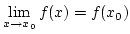 $\lim\limits_{x\rightarrow x_0}f(x)=f(x_0)$