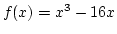 $f(x)=x^3-16x$