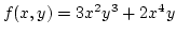 $f(x,y)=3x^2y^3+2x^4y$
