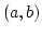 $(a,b)$