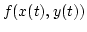 $f(x(t),y(t))$