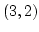 $(3,2)$